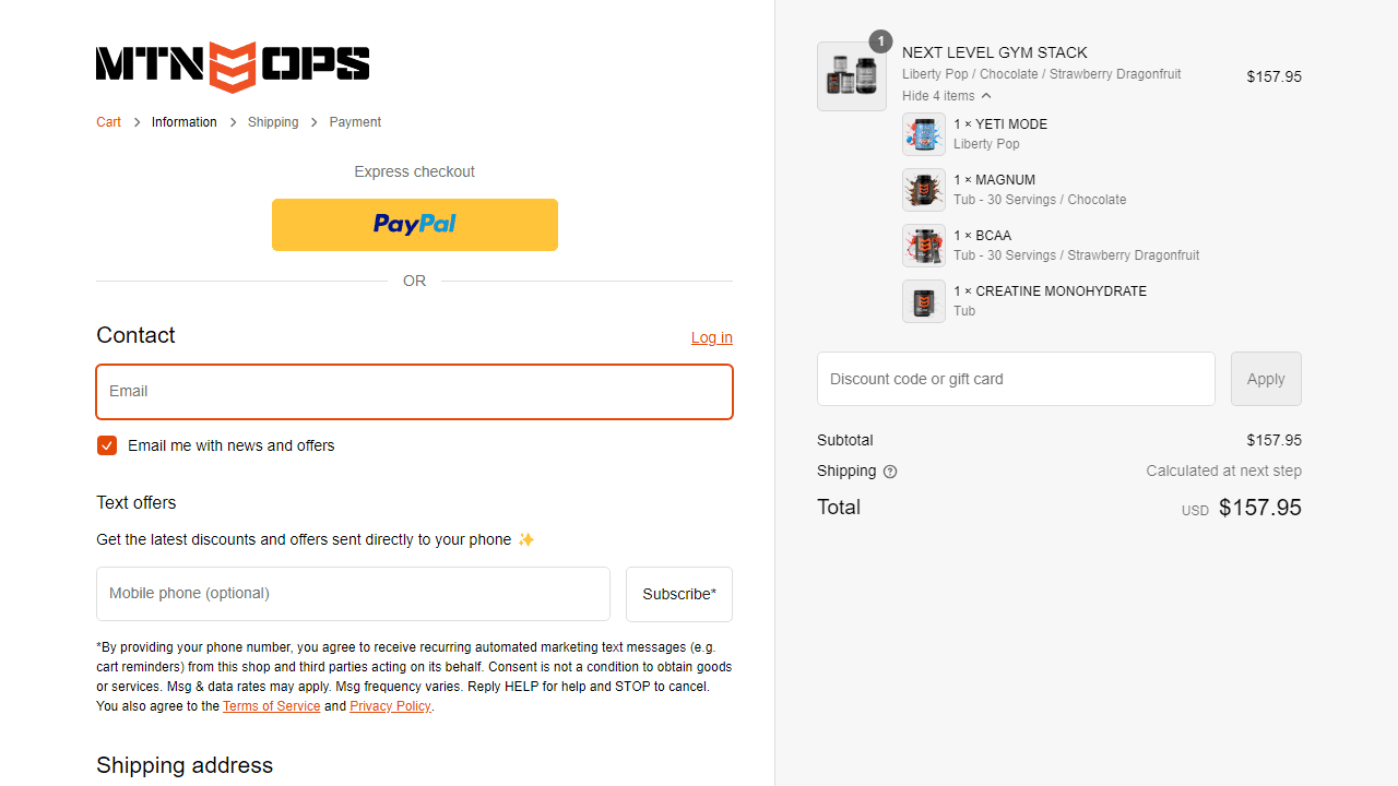 How to apply Mtn Ops coupon code
